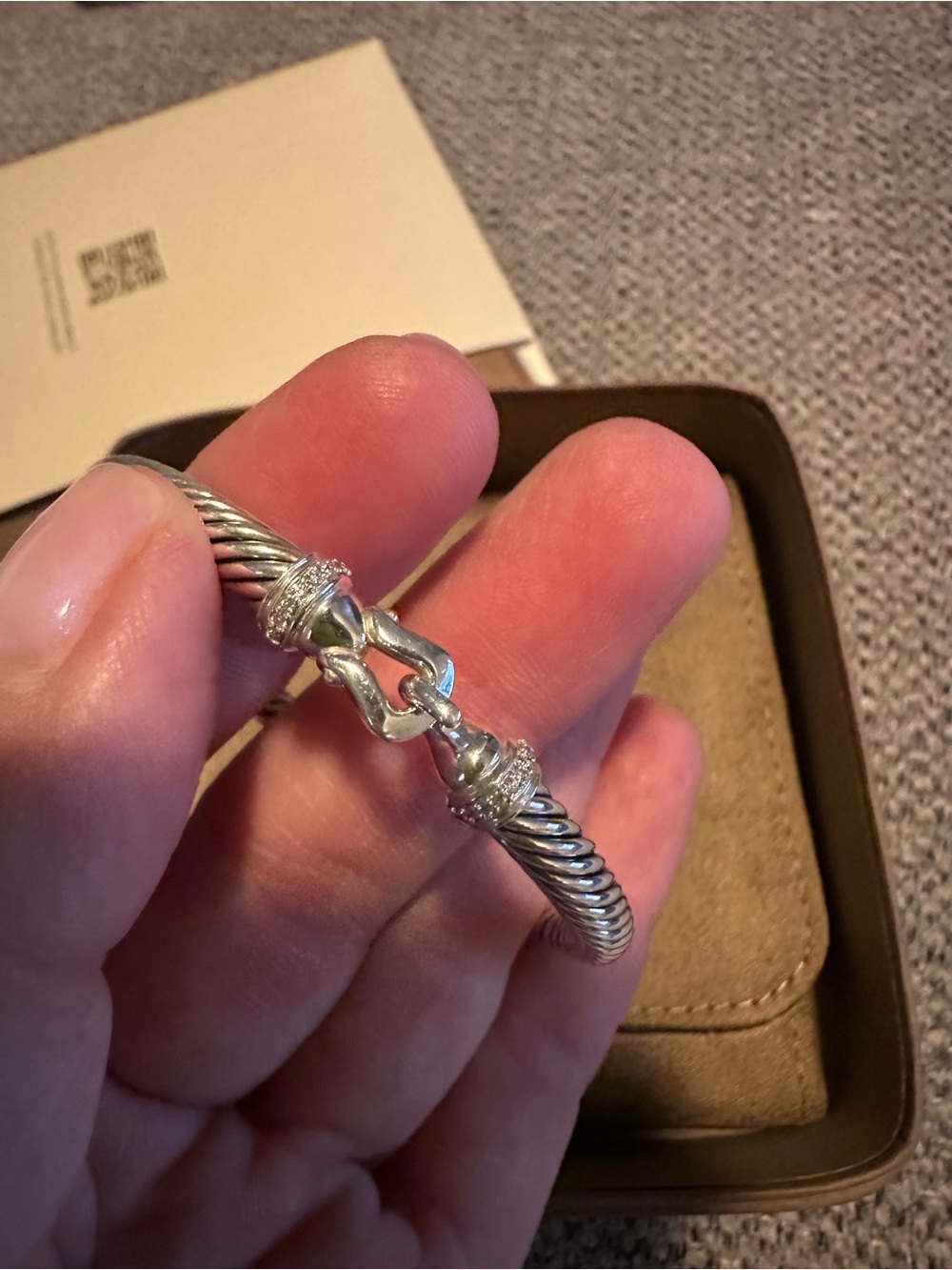 David Yurman Silver Cable Link Bracelet